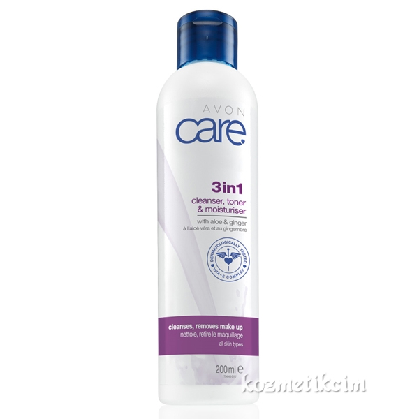 AVON Care 3 in 1 - Aloe ve Zencefil Özlü Temizleyici, Tonik ve Nemlendirici 200 ml