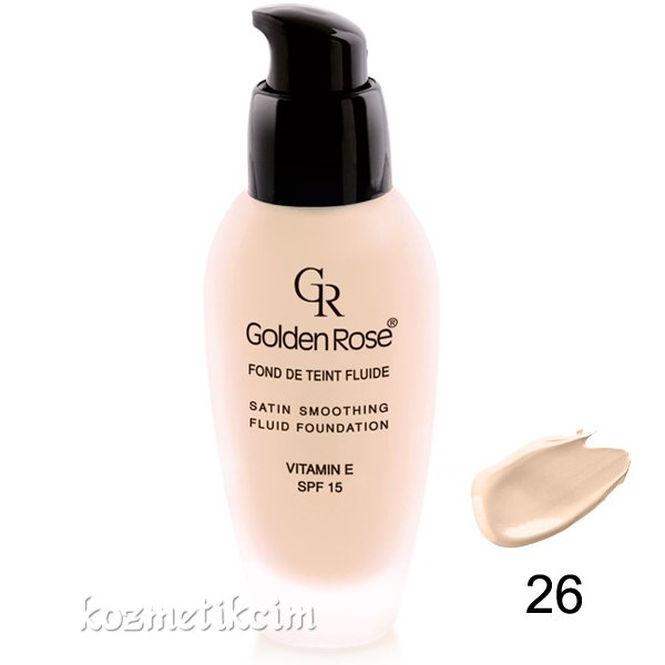 Golden Rose Satin Smoothing Fluid Foundation SPF15 26