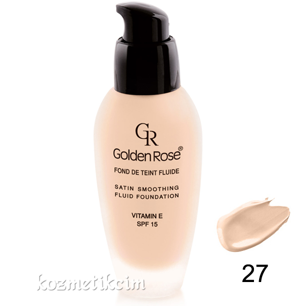 Golden Rose Satin Smoothing Fluid Foundation SPF15 27