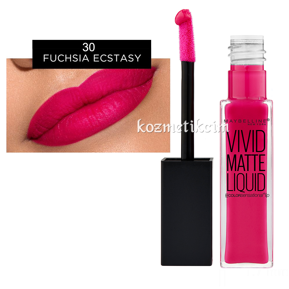 Maybelline Vivid Matte Liquid Ruj 30 Fuchsia Ecstasy