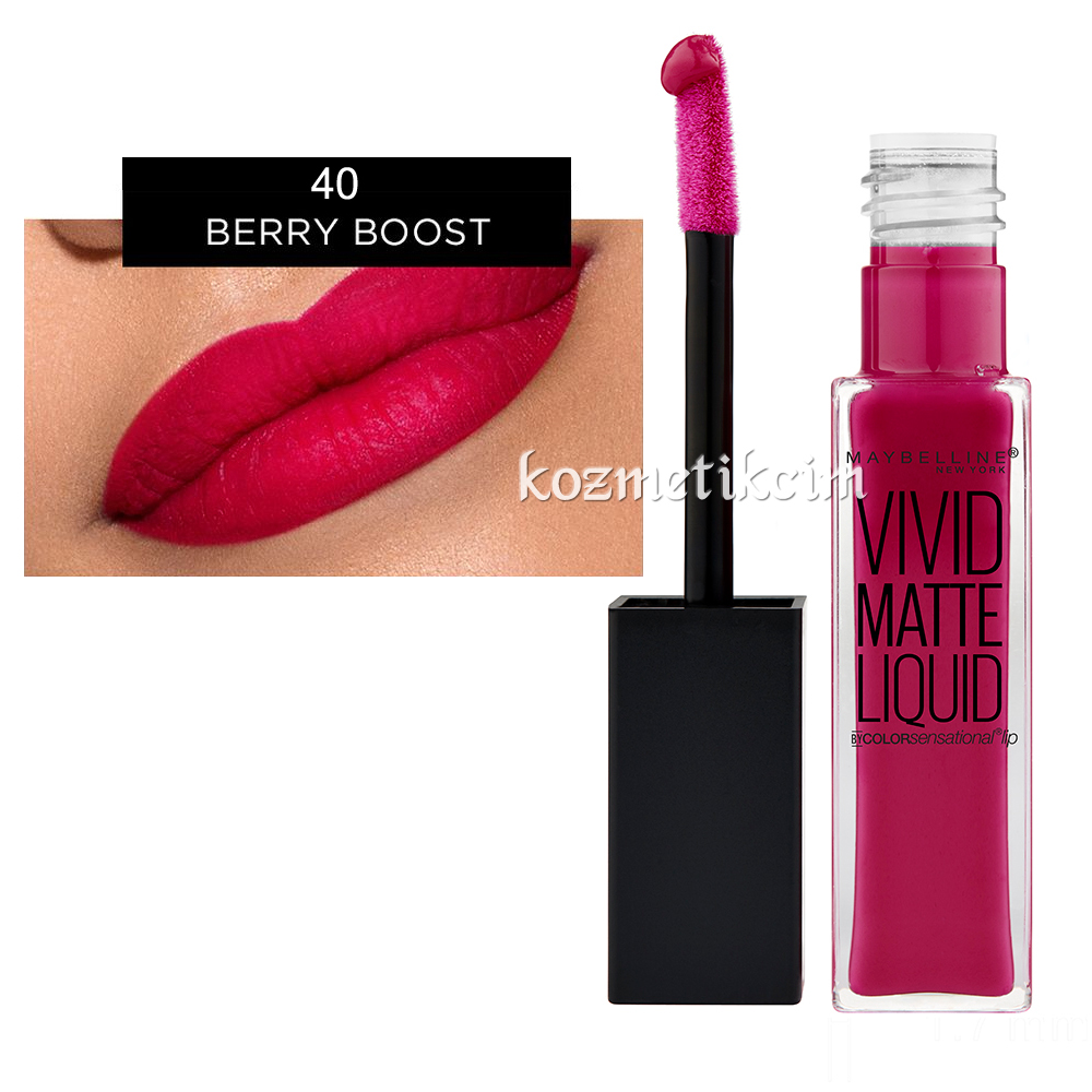 Maybelline Vivid Matte Liquid Ruj 40 Berry Boost