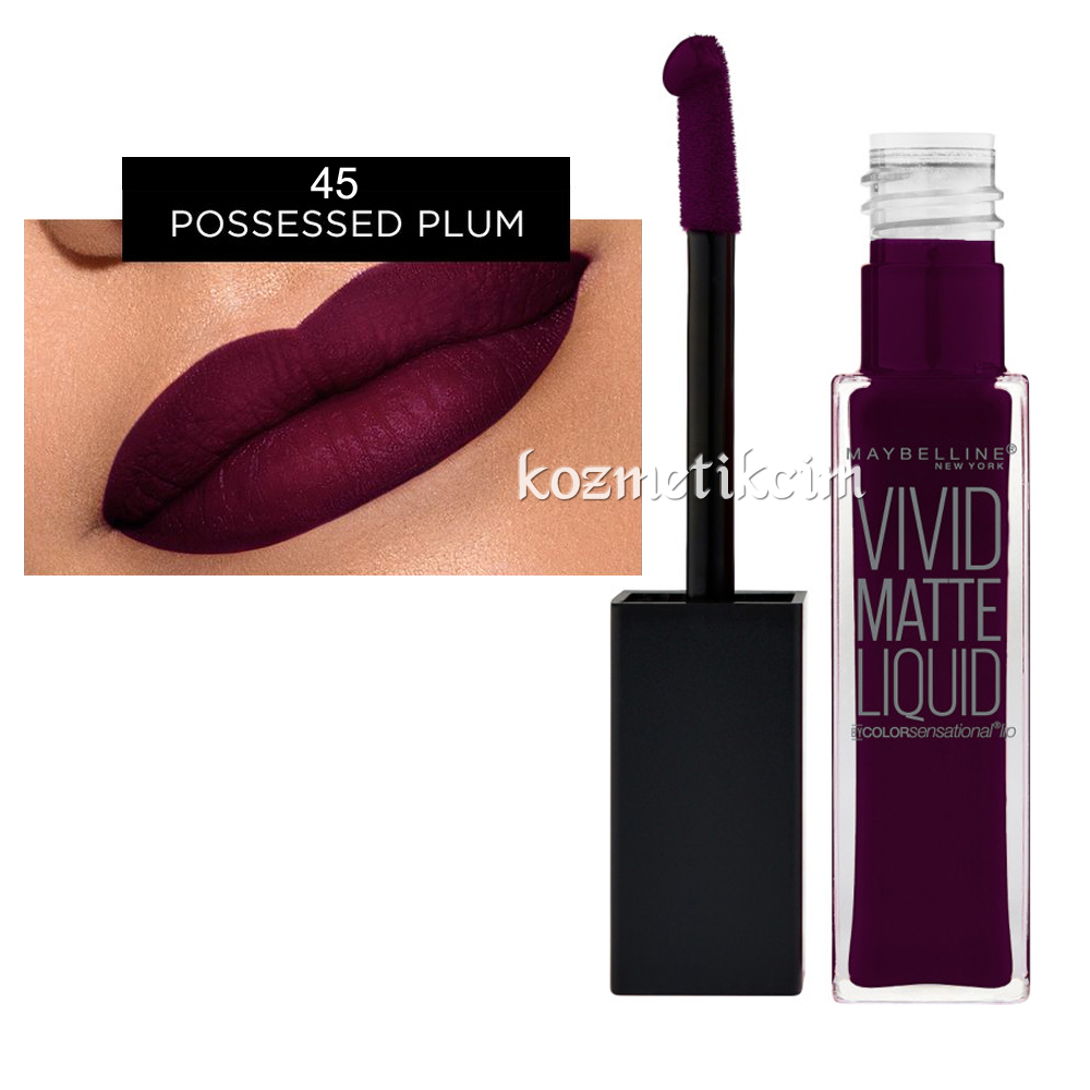 Maybelline Vivid Matte Liquid Ruj 45 Possessed Plum