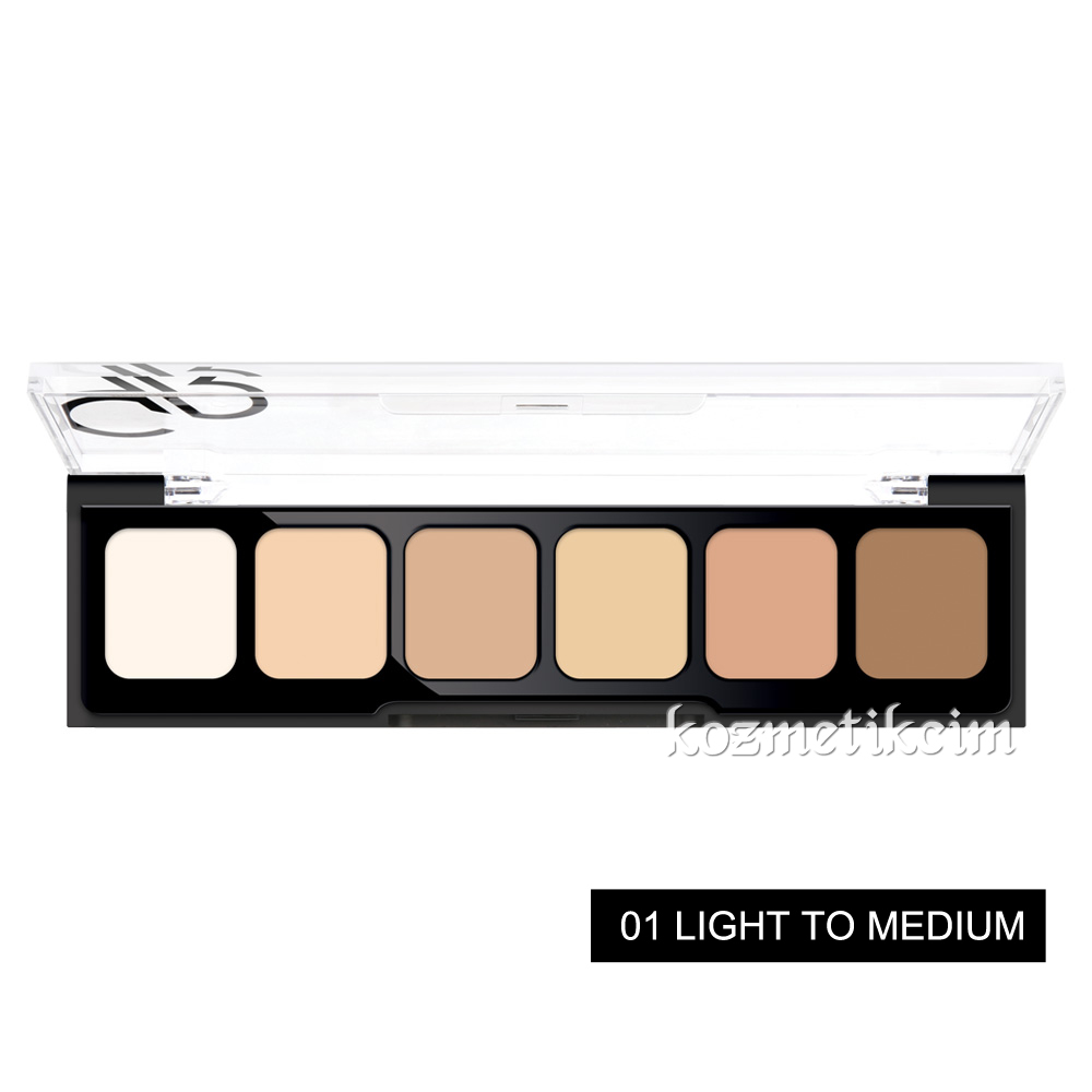 Golden Rose Correct & Conceal Concealer Cream Palette 01 Light to Medium