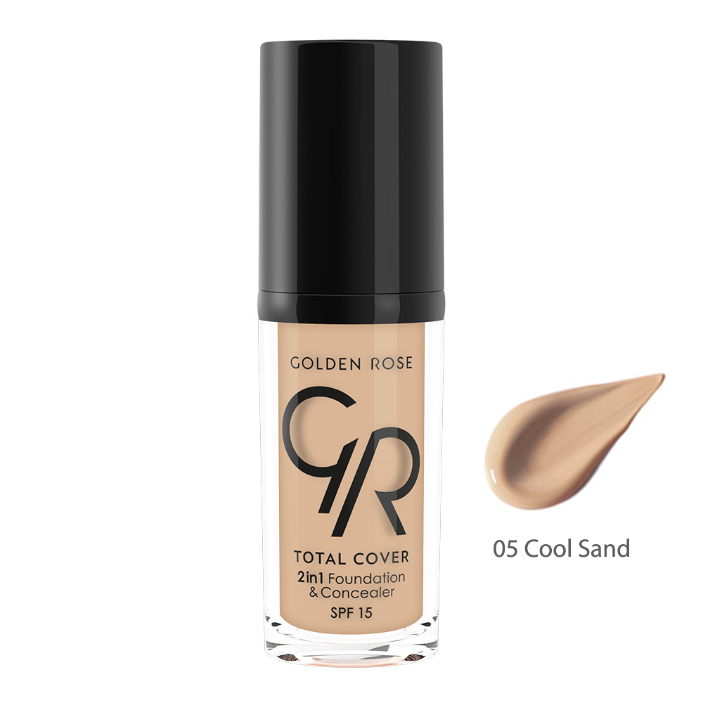 Golden Rose TOTAL COVER 2in1 Foundation & Concealer 05 Cool Sand