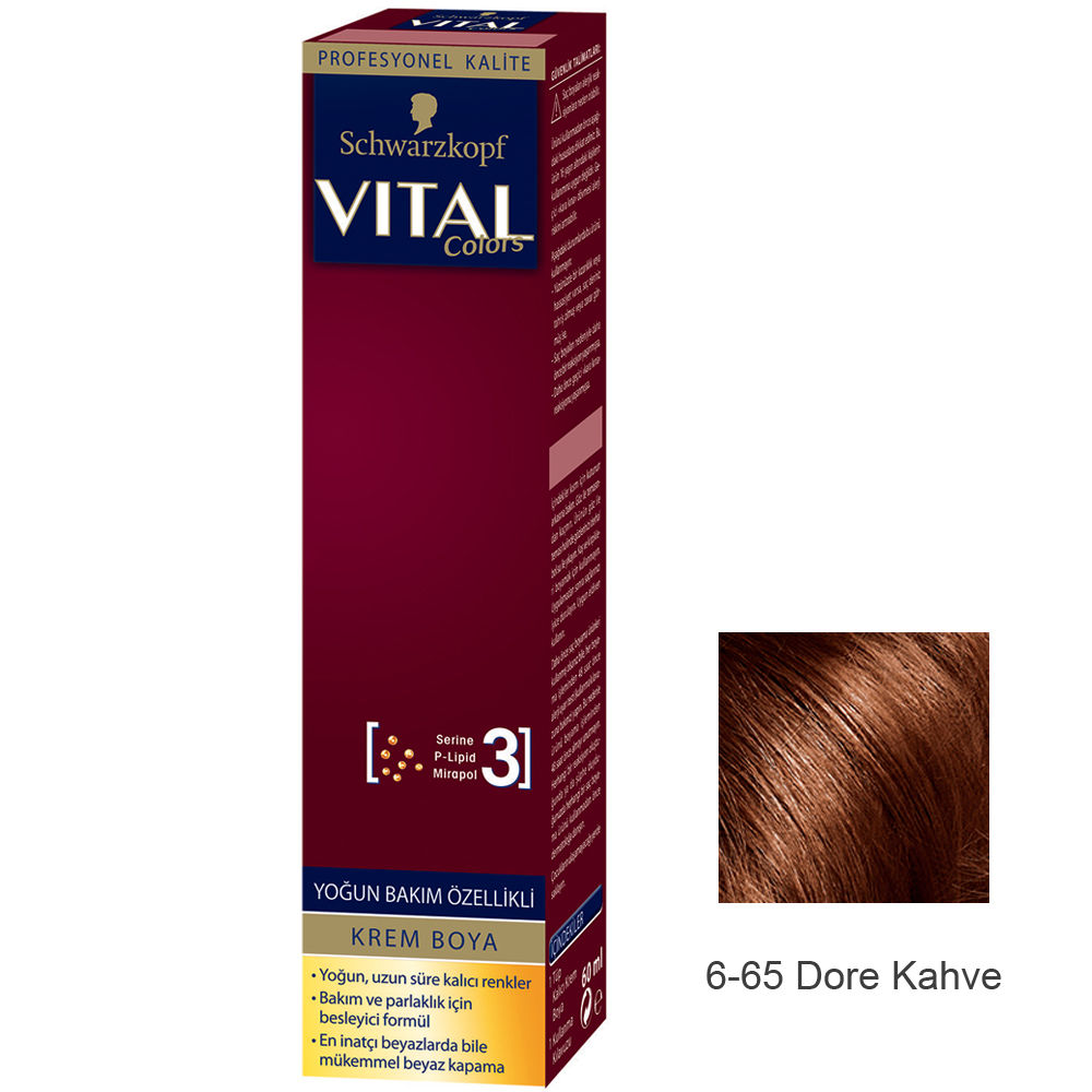 Schwarzkopf Vital Colors Krem Saç Boyası 6-65 Dore Kahve