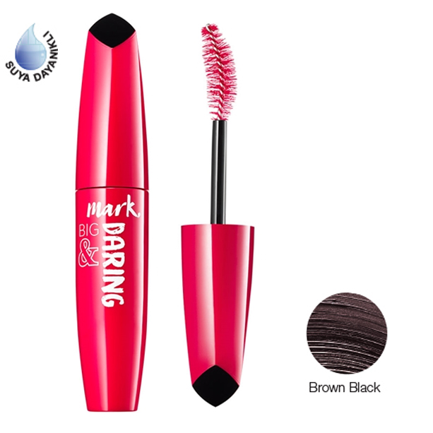 AVON Mark Big & Daring Hacim Veren Suya Dayanıklı Maskara Brown Black