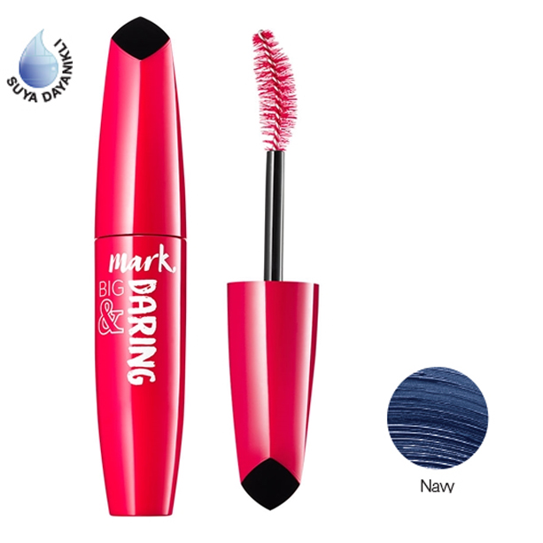 AVON Mark Big & Daring Hacim Veren Suya Dayanıklı Maskara Navy