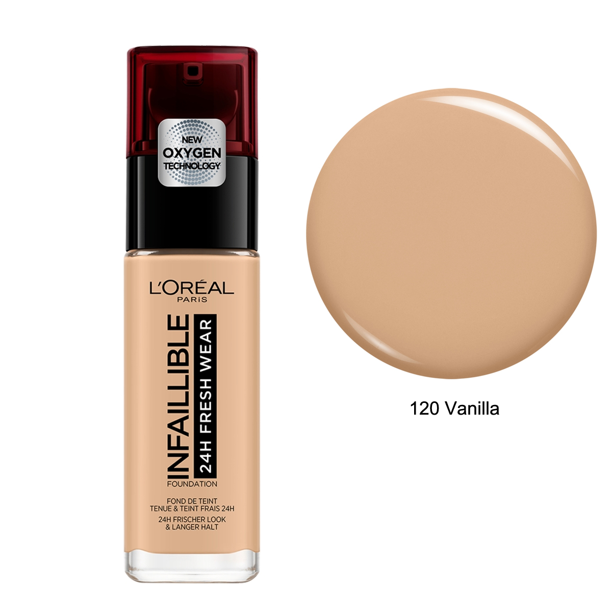 L'Oréal Infaillible 24H Fresh Wear Foundation Uzun Süre Kalıcı Fondöten 120 Vanilla