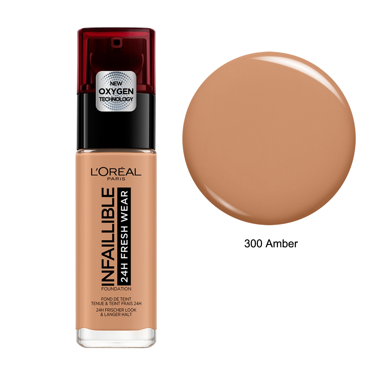 L'Oréal Infaillible 24H Fresh Wear Foundation Uzun Süre Kalıcı Fondöten 300 Amber