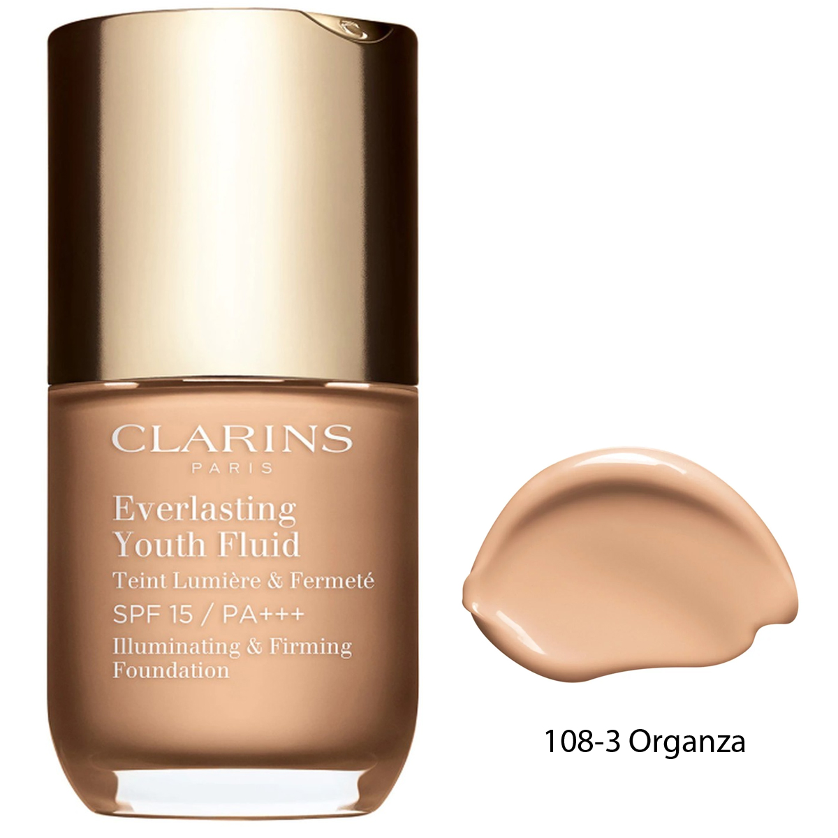 Clarins Everlasting Youth Fluid Fondöten SPF15 30 ml 108-3 Organza